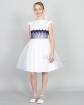 Urokliwa sukienka dla damy 128-158 Beata biały