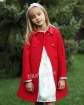 Uniwersalny płaszcz dla dziewczynek 116-158 Brenda czerwony