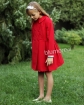 Uniwersalny płaszcz dla dziewczynek 116-158 Brenda czerwony