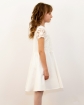 Sukienka koronkowa dla dziewczynki 128-158 Sylwia ecru