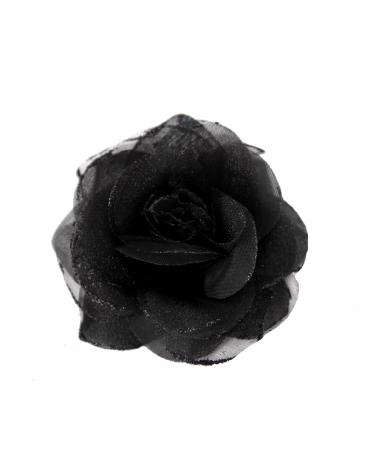 Róża z brokatem KW05 Czarny