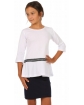 Bluzka dla dziewczynki do szkoły z rękawem o długości 3/4 i baskinką 