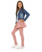 Bawełniane legginsy połączone ze spódniczką mini dla dziewczynki