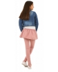 Bawełniane legginsy połączone ze spódniczką mini dla dziewczynki tył