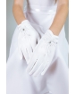 Rękawiczki komunijne dla dziewczynki białe