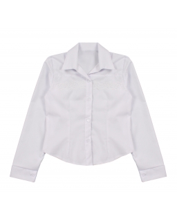Biała koszula z koronką dla dziewczynki 122-158 Ksenia