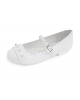 Białe buty wizytowe dla dziewczynki