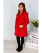 Płaszcz dla dziewczynki z torebką 128-158 Basia czerwony