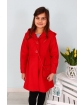 Płaszcz dla dziewczynki z torebką 128-158 Basia czerwony 1