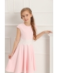 Dziewczęca sukienka szyta z koła 134-158 Barbi różowa 2