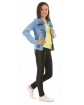 Jeansowa kurtka dla dziewczynki 128-158 KRP225 Niebieska 1