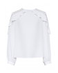 Dziewczęca bluzka z falbanką 134-164 108/S/19 biała