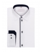 Biała koszula z długim rękawem dla chłopca 116-172 KS08