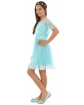 Koronkowa sukienka dla dziewczynki 128-164 KRP235 błękitna 2