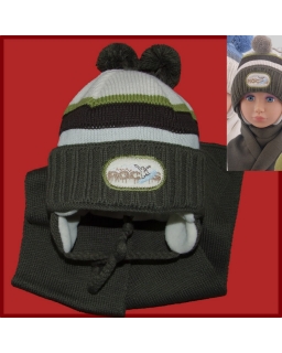 Komplet czapka i szalik dla chłopca na zimę 44 - 48 Alan