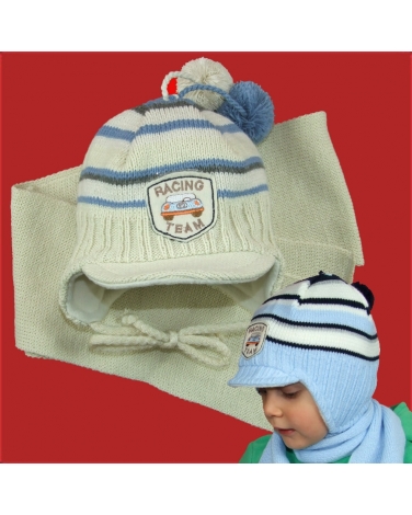 zimowy komplet czapka i szalik dla chłopca 42 - 44 Albert