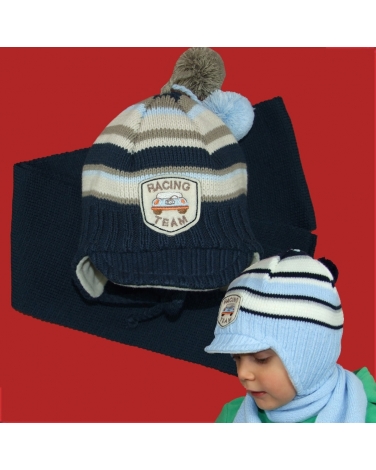 Zimowy komplet czapka i szalik dla chłopca 42 - 44 Albert