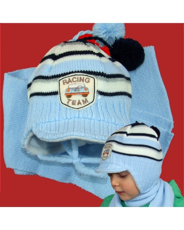 Zimowy komplet czapka i szalik dla chłopca 42 - 46 Albert