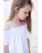 Bluzka hiszpanka dla dziewczynki 128-164 Pamela biała 2