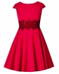 Sukienka z połyskującą gipiurą 128-158 Barbi jagodowa