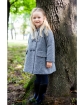 Gustowny płaszcz dla dziewczynki 110-134 Brenda granatowy melanż 1