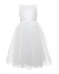 Tiulowa sukienka midi dla dziewczynki 128-158 8A/SM/20 biała 2