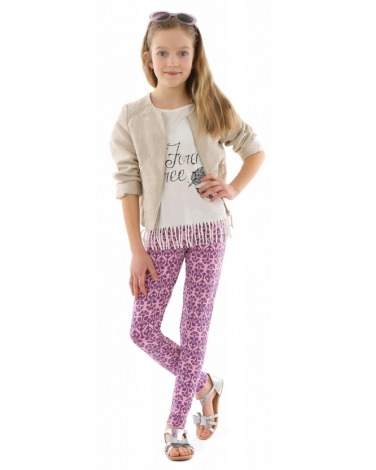 Wzorzyste legginsy dla dziewczynki 116-158 KRP330 wzór017