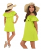 Sukienka hiszpanka dla dziewczynki 116-158 KRP46 limonka