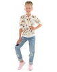 Dziewczęca bluza bomberka w kwiaty 128-158 KRP362