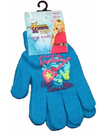 Ciepłe rękawiczki na zimę Hanna Montana 4-8 lat