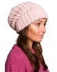Jesienno-zimowa czapka dla mamy BK058 różowa