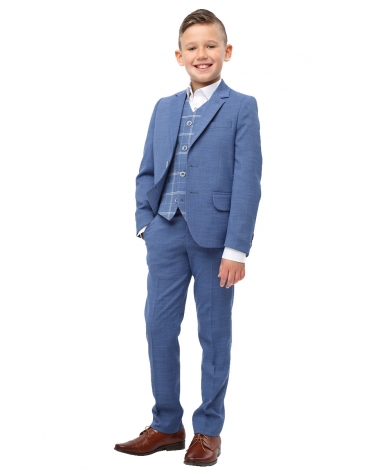 Trzyczęściowy garnitur dla chłopca 122-152 Luis niebieski