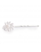 Biała wsuwka z drobnym kwiatkiem WSK002