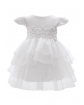 Piękna sukienka z tiulu 68-92 1/SMM/-04A biała 1