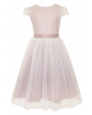 Różowa sukienka midi dla dziewczynki 140-164 1AW-12