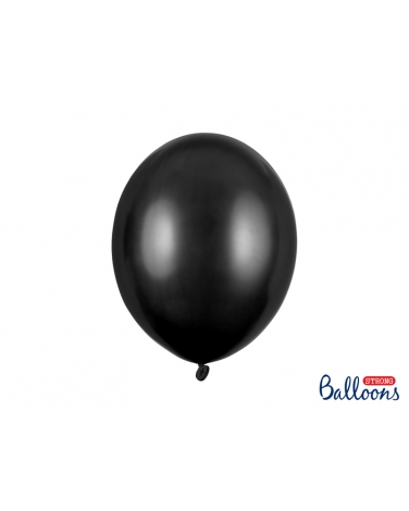 Balony Strong 30 cm Czarne metalizowane (1 op. / 10 szt.)