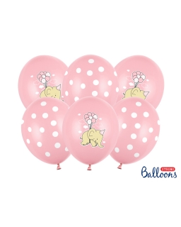 Balony Baby Shower 6szt Pink BAL149