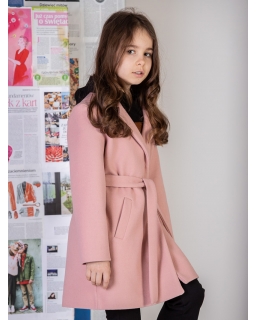 Płaszcz przejściowy dla dziewczynki na wiosnę na jesień różowy