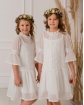Sukienka dla dziewczynki biała ecru, sklep z sukienkami dla dzieci