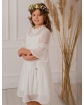 Sukienka dla dziewczynki biała ecru, sklep z sukienkami dla dzieci -2