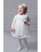 Białe ażurowe bolerko do sukienki 62-158 wzór 622
