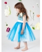 Suknia z koronek i tiuli 86-104 Bella niebieska