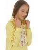 Modna bluza z kapturem NEW YORK 122-158 KRP433 żółty