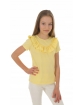 Bawełniana bluzeczka z falbanką 122-158 KRP405 żółty