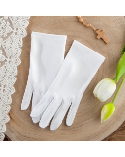 Rękawiczki białe, z efektownym motywem R21