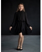 Elegancka sukienka długi rękaw 140-170 2W-07C czarna