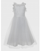Sukienka z plisowanymi falbankami 140-170 3SM-11A biel
