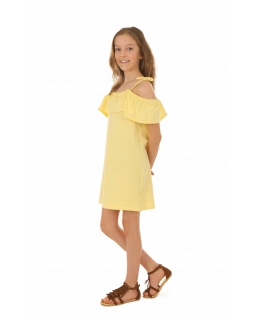Sukienka hiszpanka na lato 116-158 KRP46 żółta