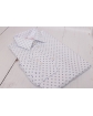 Biała koszula w drobny nadruk 116-172 KS08