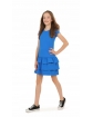 Sukienka dla dziewczynki z falbanami niebieska chabrowa
